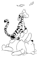 Een kleurplaat van  winnie de poeh - groep